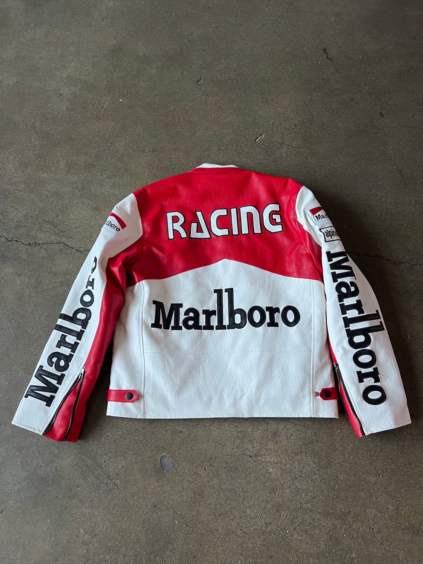 Leather Racing Jacket Marboro