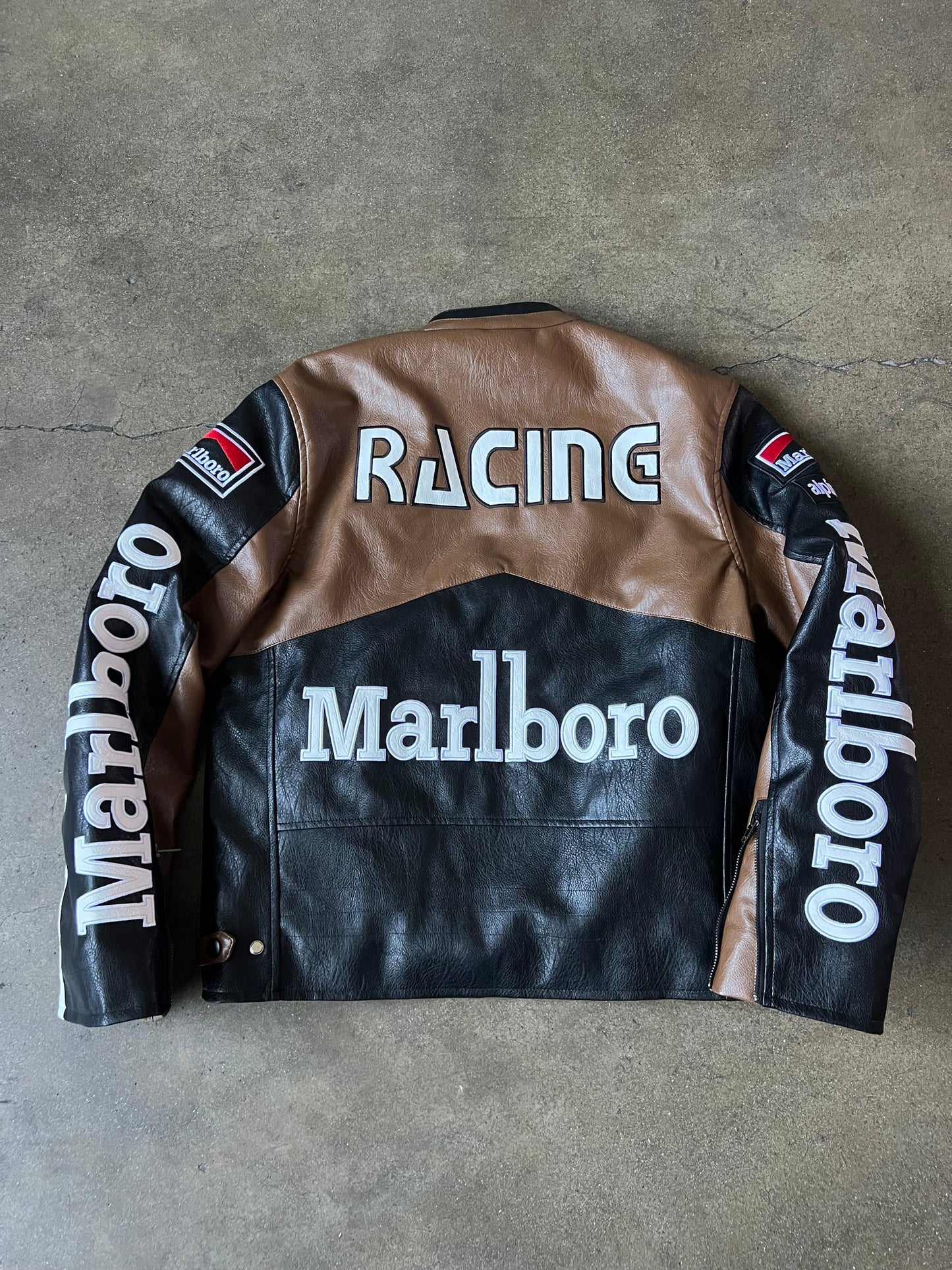 Leather Racing Jacket Marboro