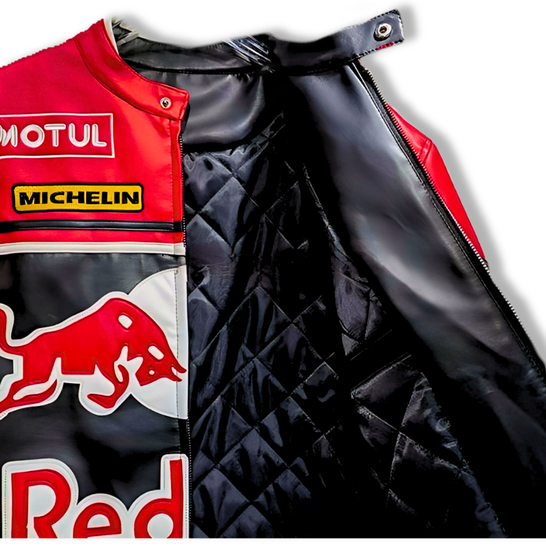 Leather Racing Jacket RedBull