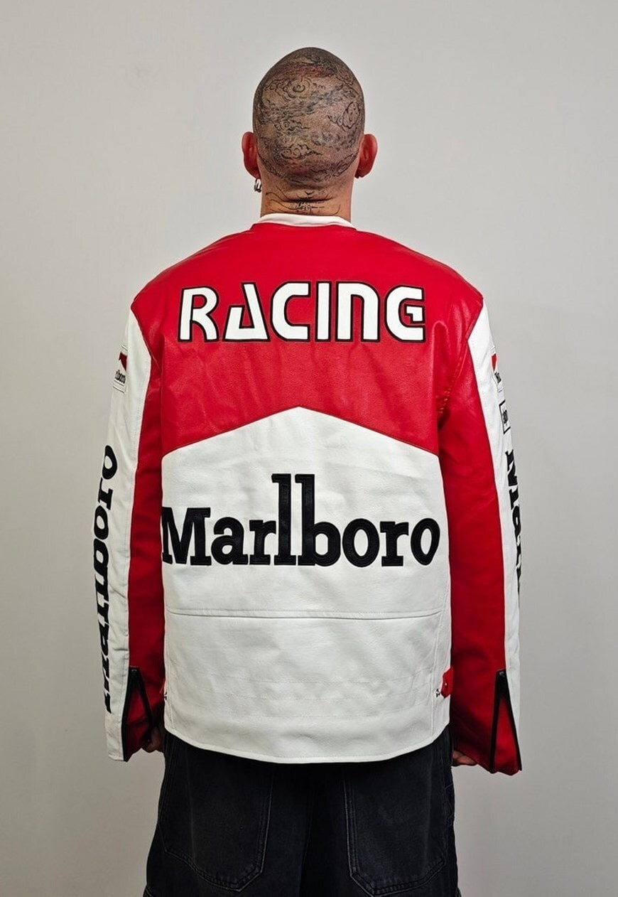 Leather Racing Jacket Marboro