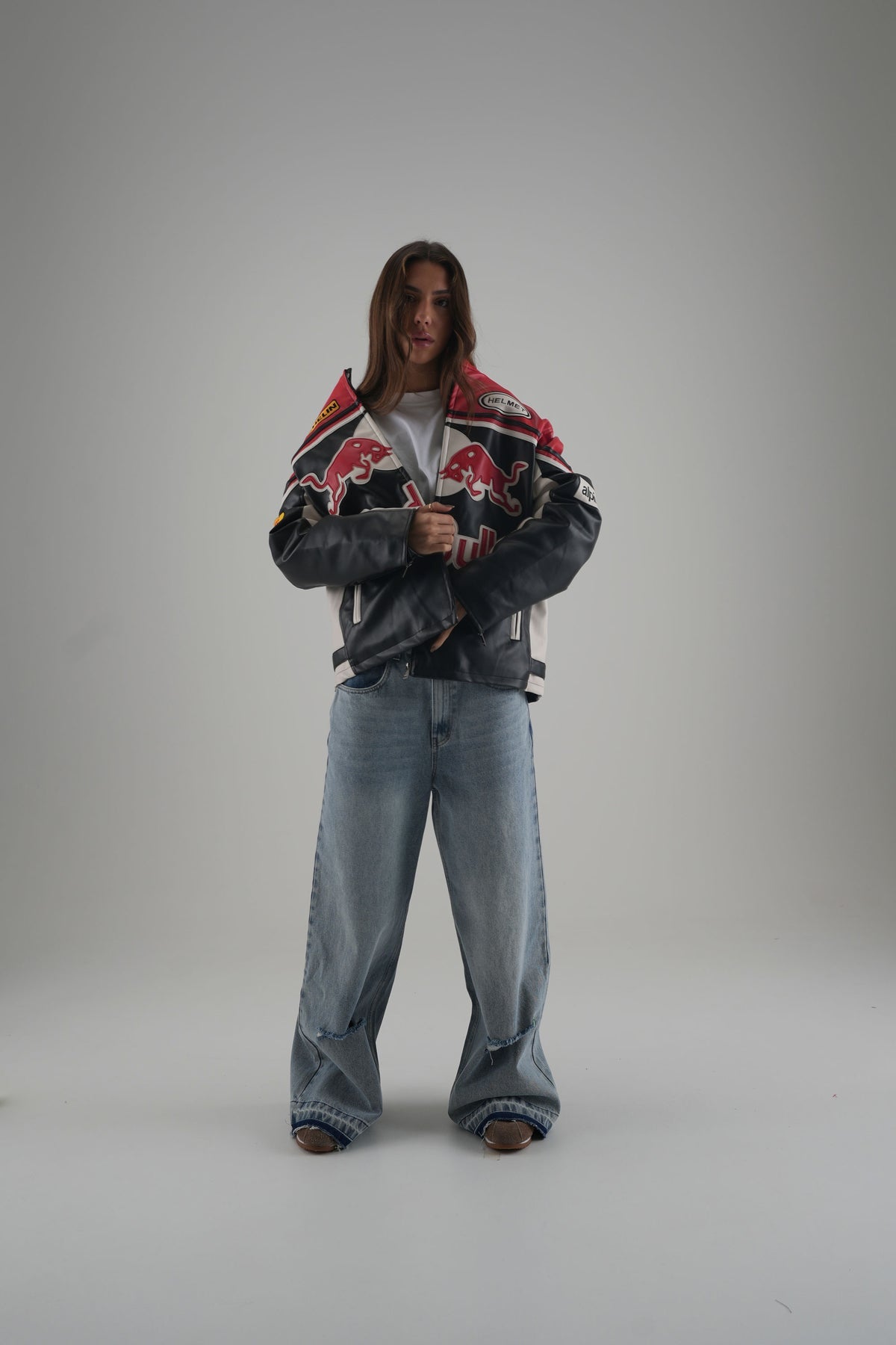 Leather Racing Jacket RedBull