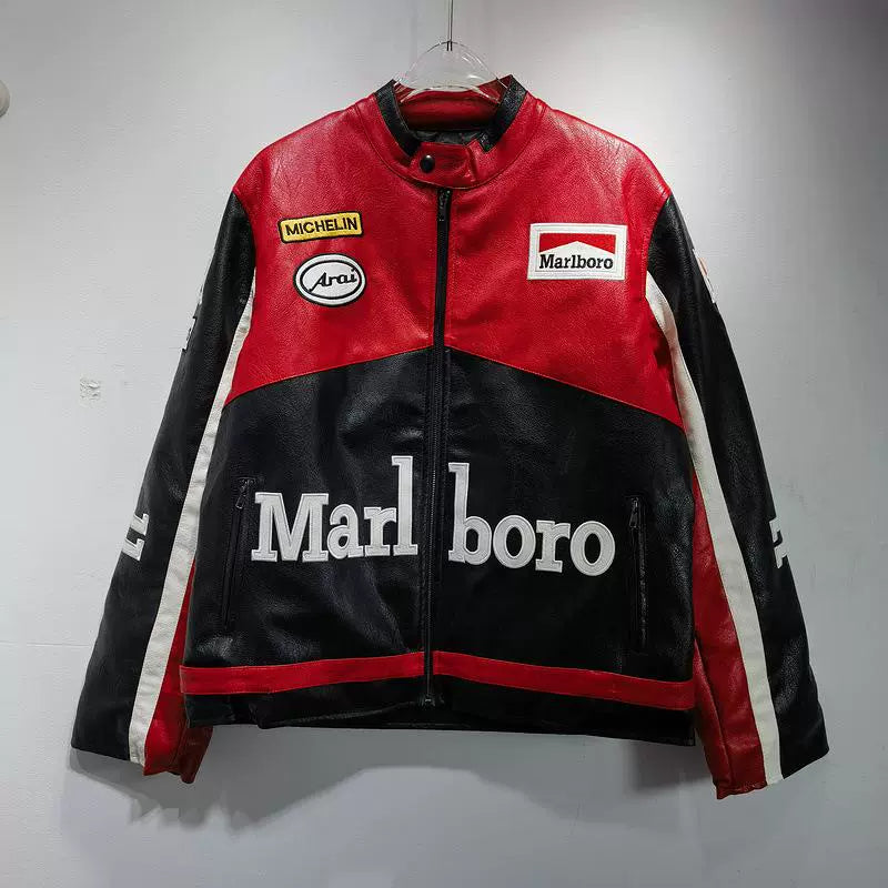 Leather Racing Jacket Marboro
