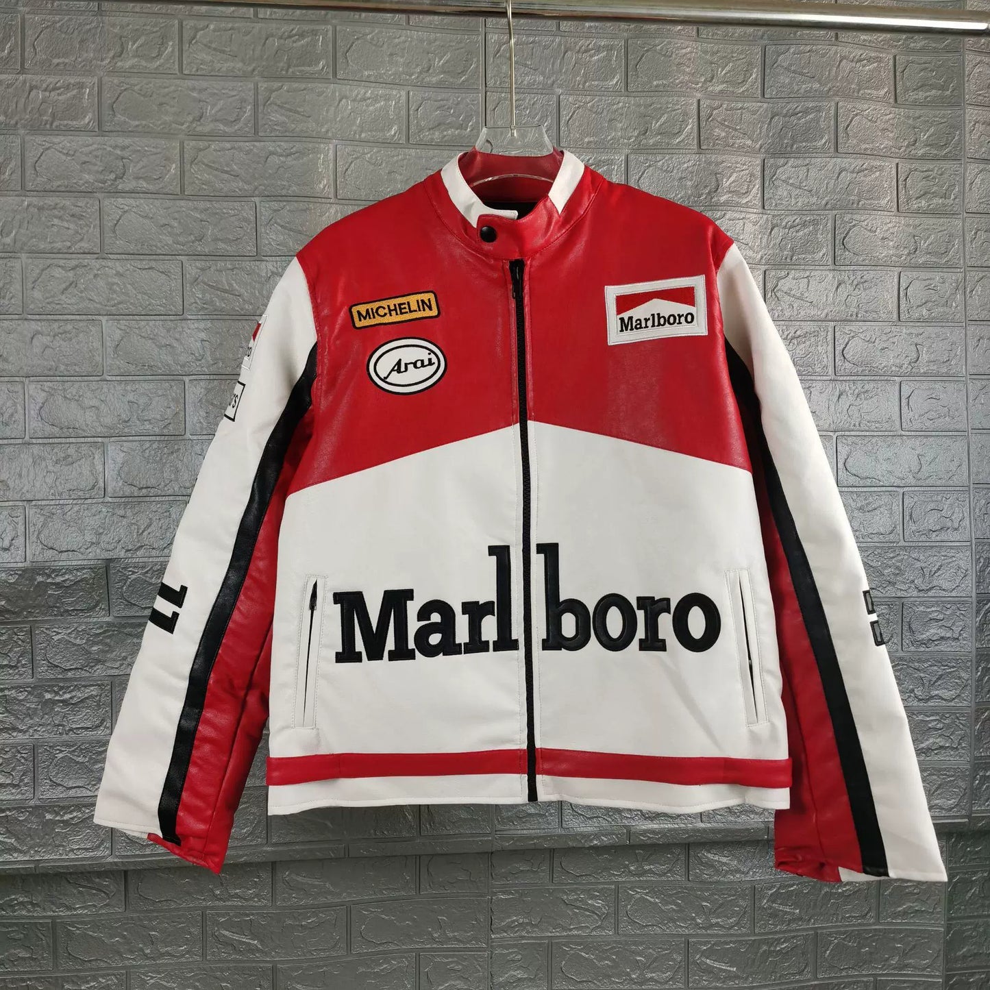 Leather Racing Jacket Marboro