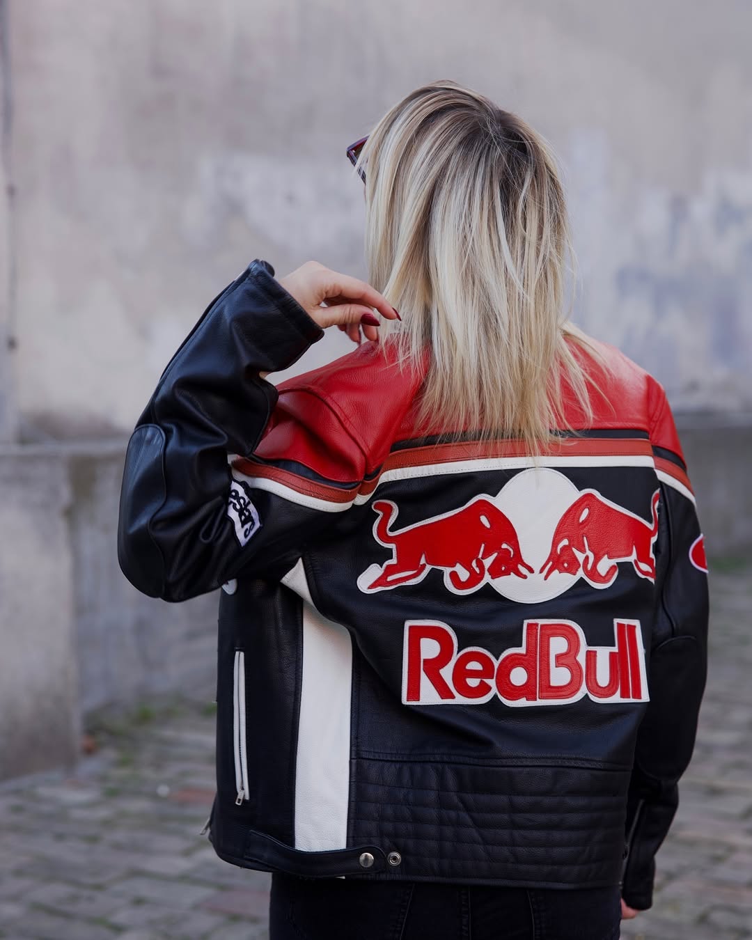 Leather Racing Jacket RedBull