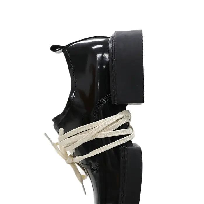 Shoes leather lacets wavyvinyl