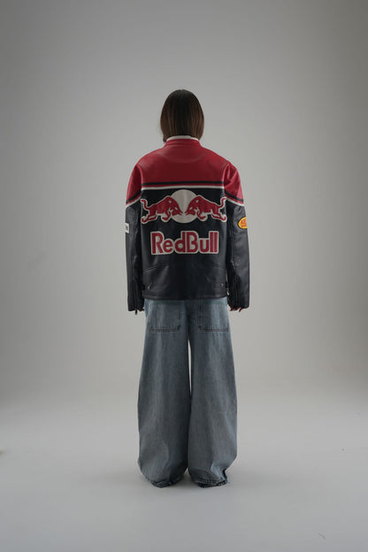 Leather Racing Jacket RedBull