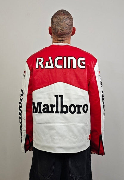 Leather Racing Jacket Marboro