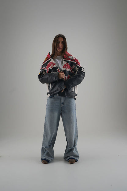 Leather Racing Jacket RedBull